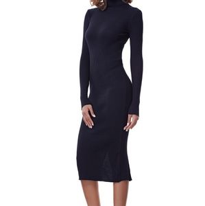 Gorgeous black turtleneck sweater dress